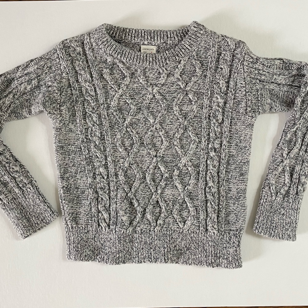J. Crew / Crewcuts Boys' cotton cable crewneck sweater | Excellent condition